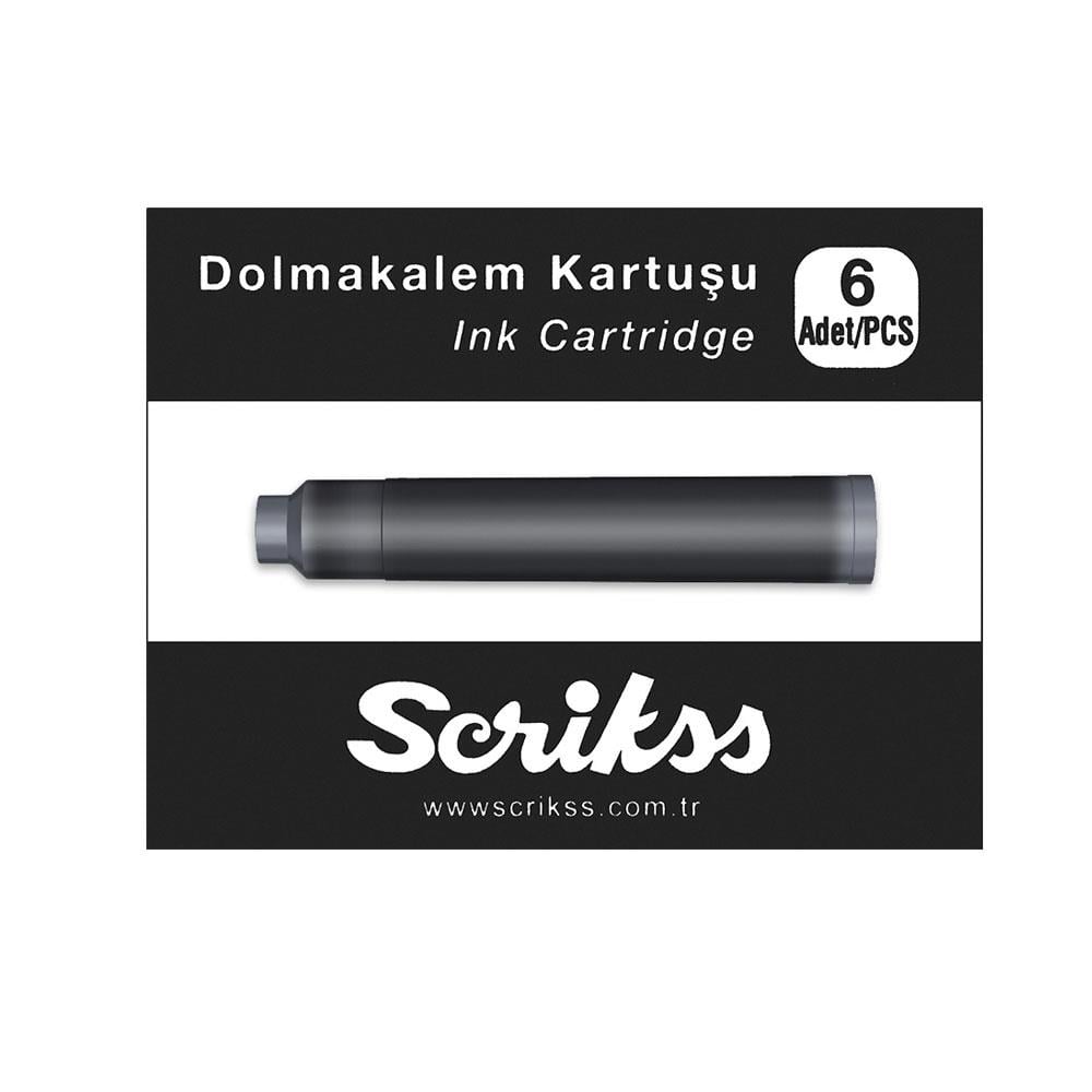 Scrikss Dolmakalem Kartuşu Siyah 6'lı