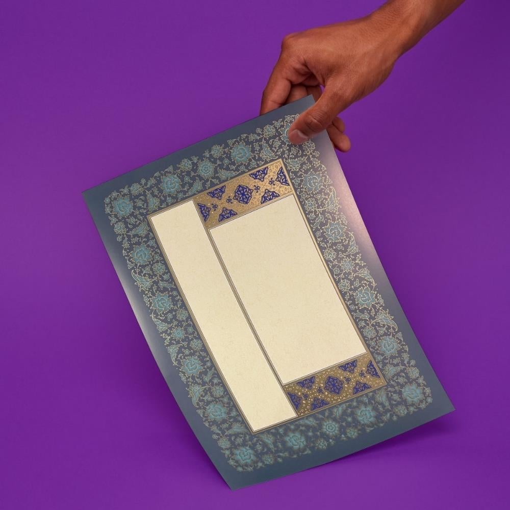 Tezhipli İçi Boş Mat Kuşe Meşk Kağıdı No.9 33x47 cm