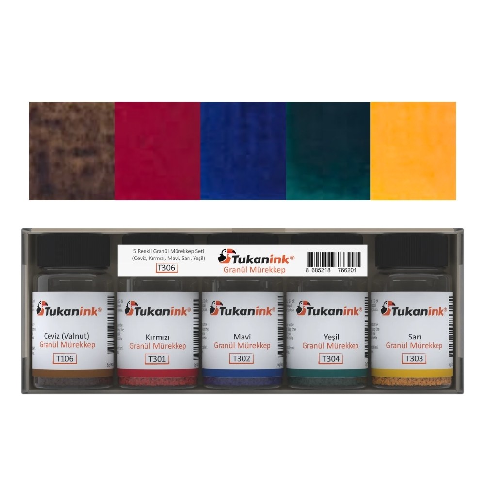 Tukanink Granül Toz Hat Mürekkebi Renkli Set Kutulu 30 gr - 150 ml