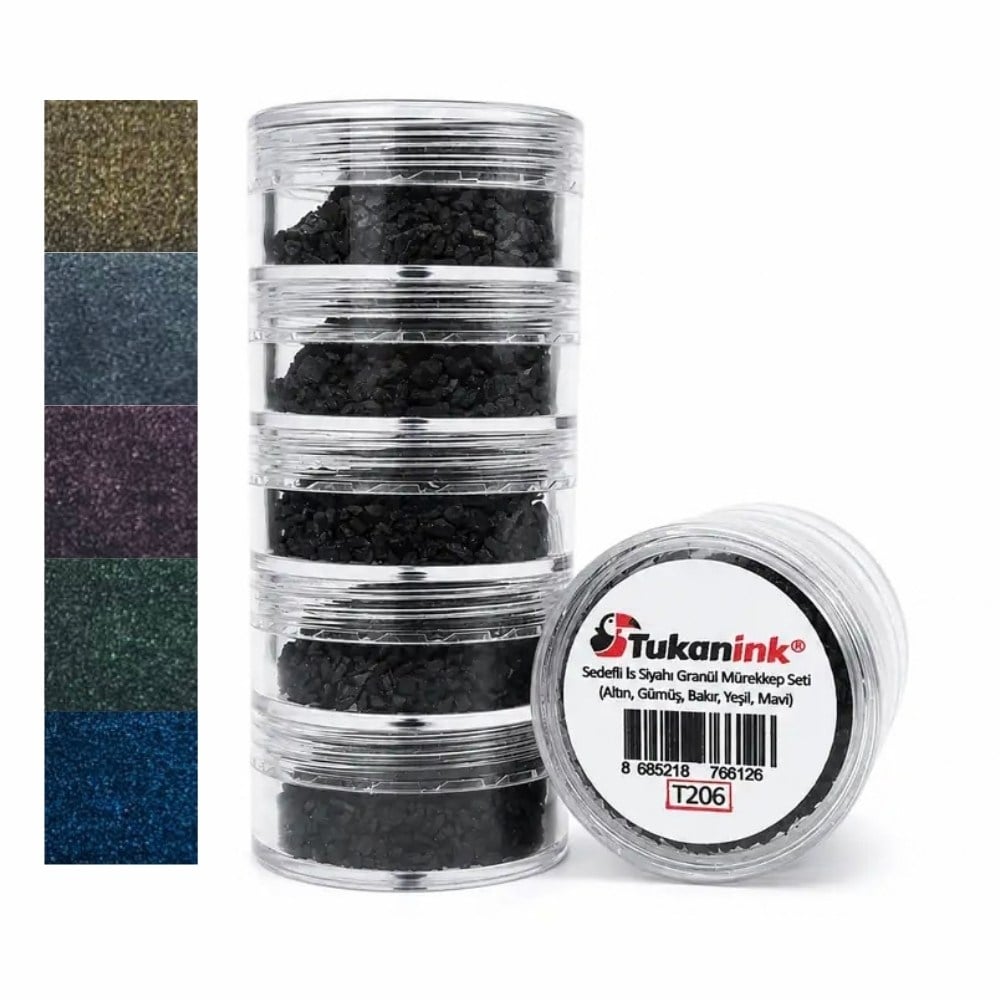 Tukanink Granül Toz Hat Mürekkebi Sedefli Set Hokkalı 30 gr - 150 ml
