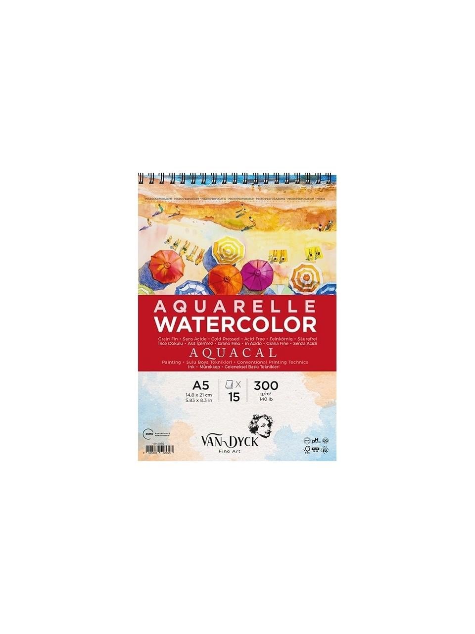 Van Dyck Aquacal Sulu Boya Blok 300 gr 15 Yp A5