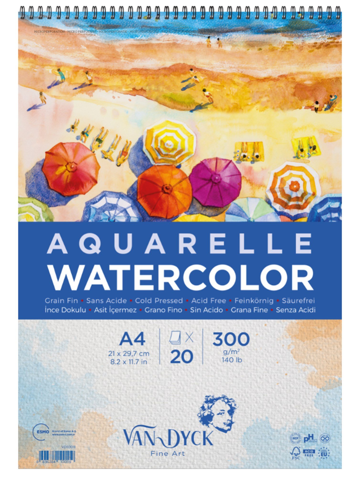 Van Dyck Aquarelle Sulu Boya Blok 300 gr A4 20 Yaprak