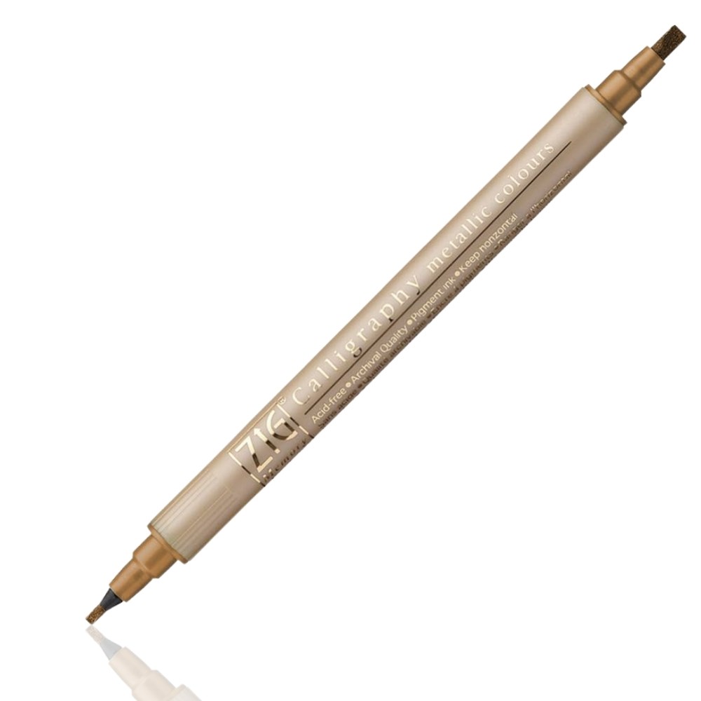 Zig Metalik Kaligrafi Kalemi MS 8400 Çift Uçlu 2 mm-3.5 mm 123 Copper