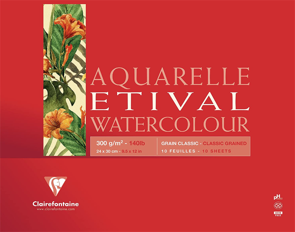 Clairefontaine Aquarelle Etival Sulu Boya Defteri 300 gr 30 Yaprak 24x32 cm