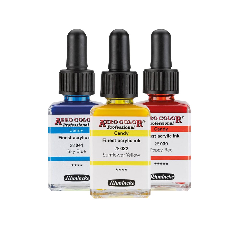 Schmincke Aero Color Professional Candy Series Calligraphy and Airbrush  Acrylic Inks 28 ml