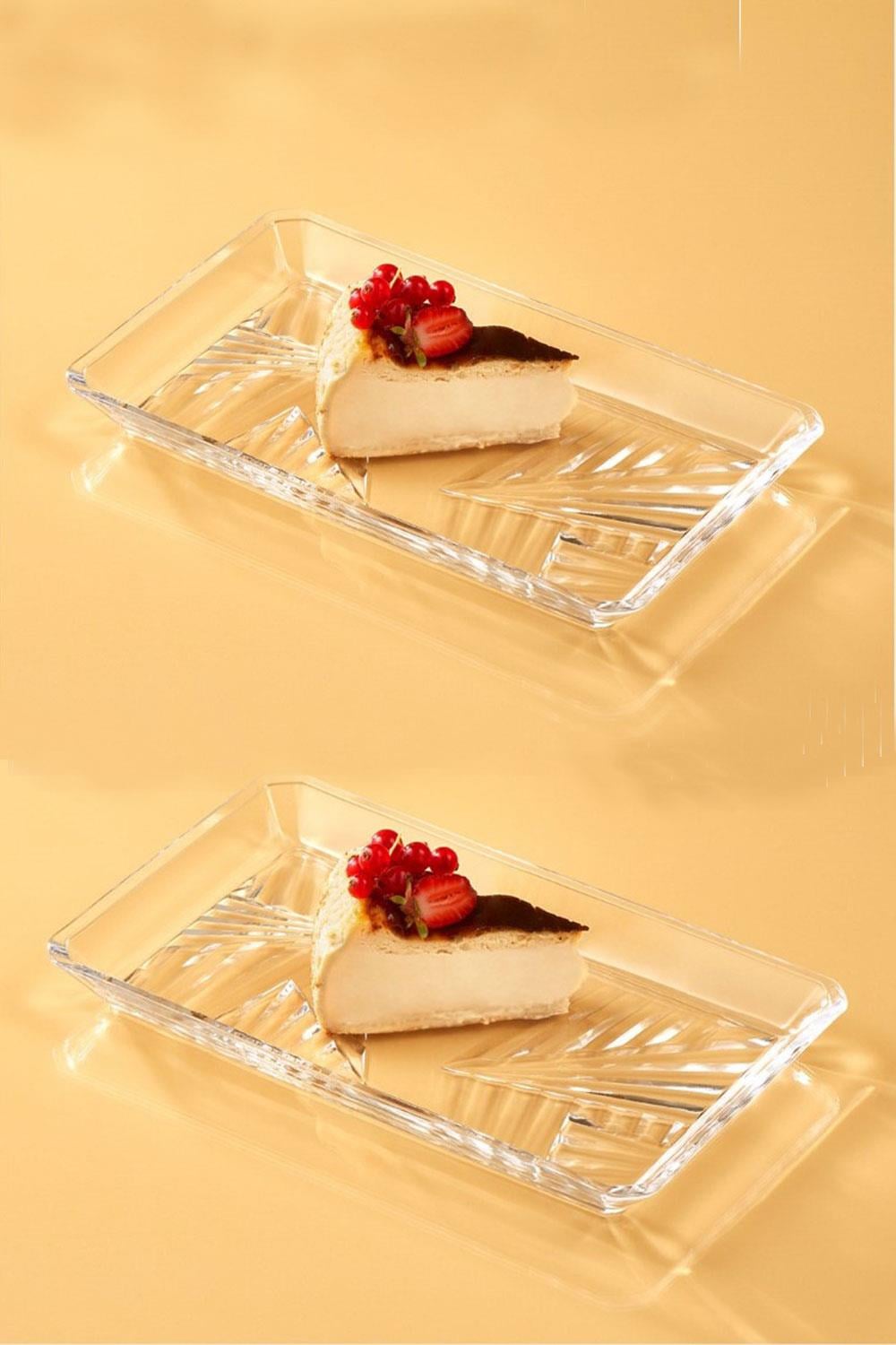 Paşabahçe 68153  Madlen 2’li Dikdörtgen Küçük Servis Tabağı 22X12 cm