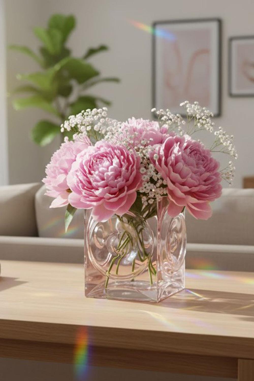 Paşabahçe Denizlicam El imalatı Kristal Kare Dekoratif Vazo 16769