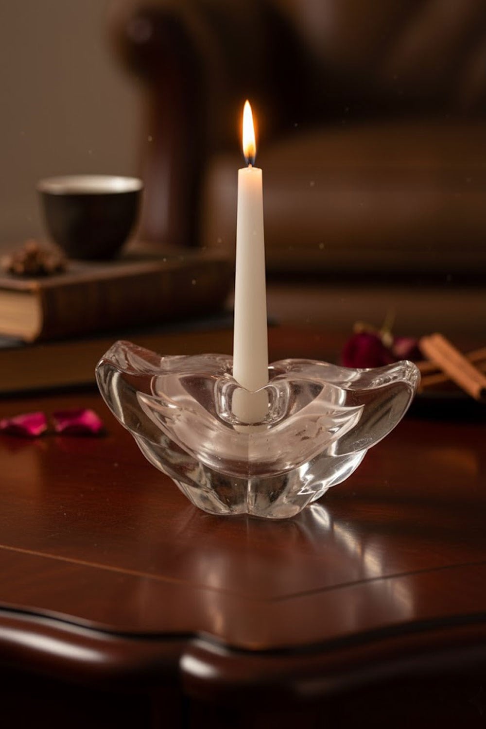 Paşabahçe El İmalatı İçi Dekorlu Kristal Melek Mumluk 1 Adet 25240