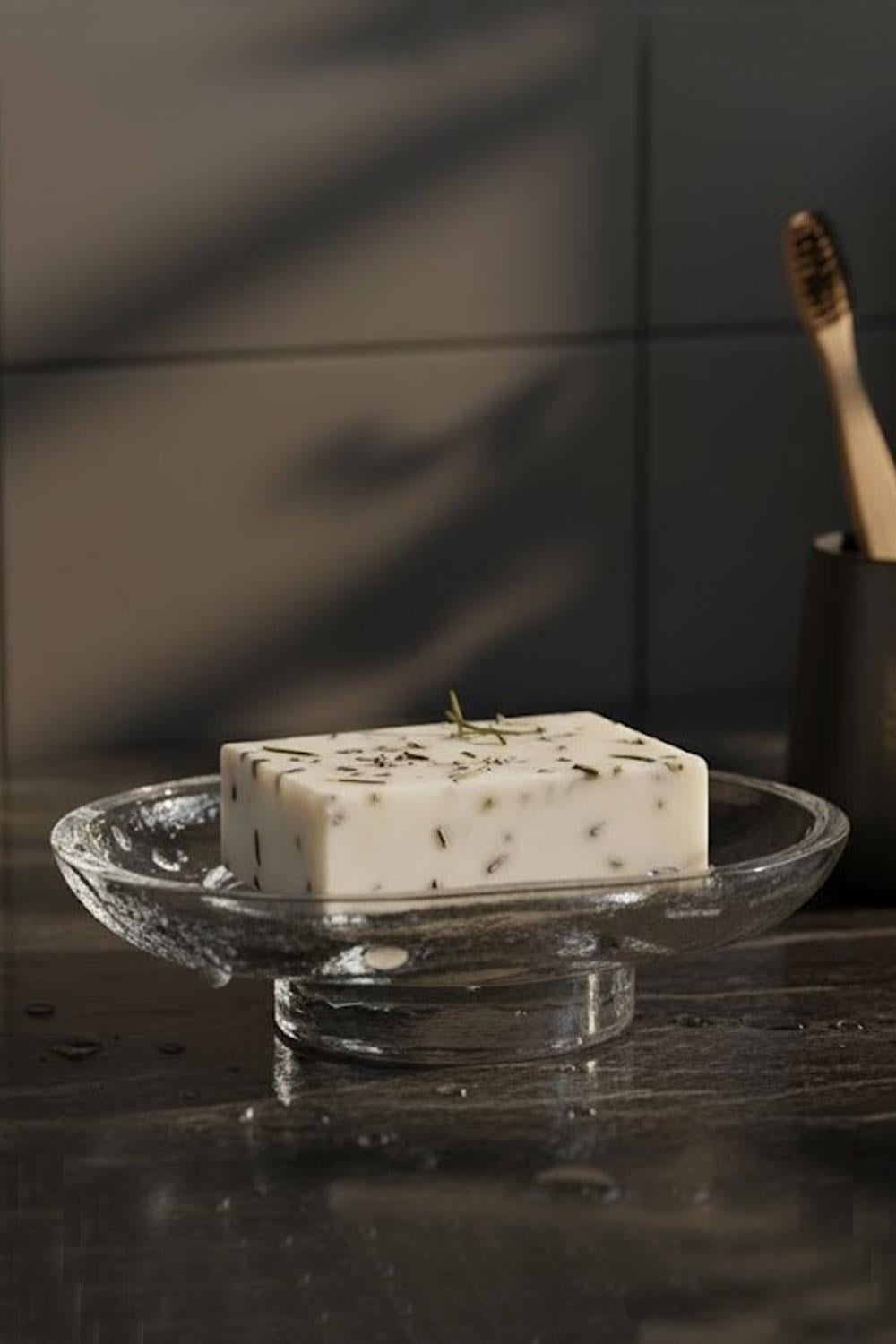 Paşabahçe El İmalatı Kristal Katı Sabunluk 1 Adet 24042