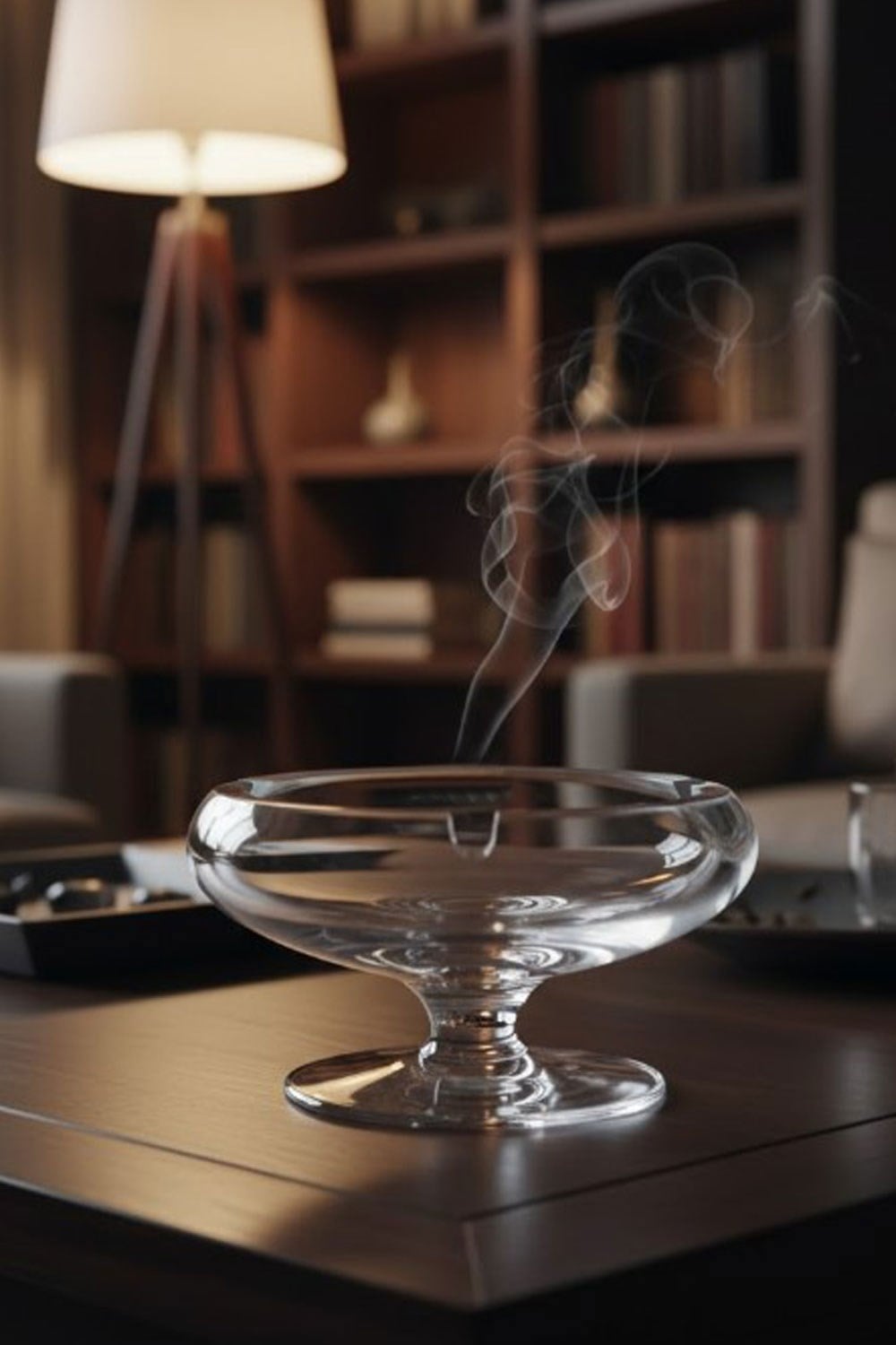 Paşabahçe El İmalatı Kristal Üç Oluklu Ayaklı Küllük 1 Adet 31498