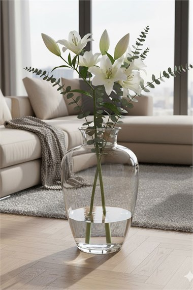 Paşabahçe Büyük Boy Kristal El İmalatı Ağır Vazo 18215 131546 18215
