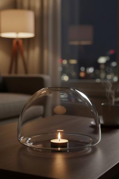 Paşabahçe El İmalatı Kristal Mum Fanusu 1 Adet 1064968 15585