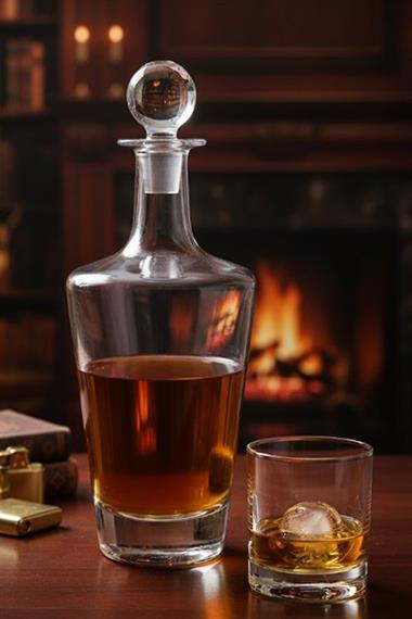 Paşabahçe Kristal El İmalatı Kapaklı Viski Şişesi  90626 1000 Cc