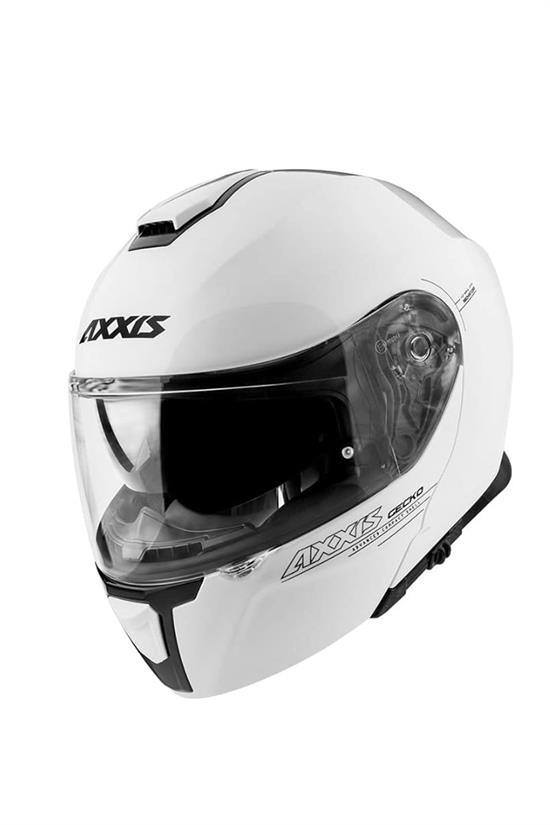 Axxıs Gecko Sv Solıd A0 Gloss Pearl Beyaz Çene Açılır Motosiklet