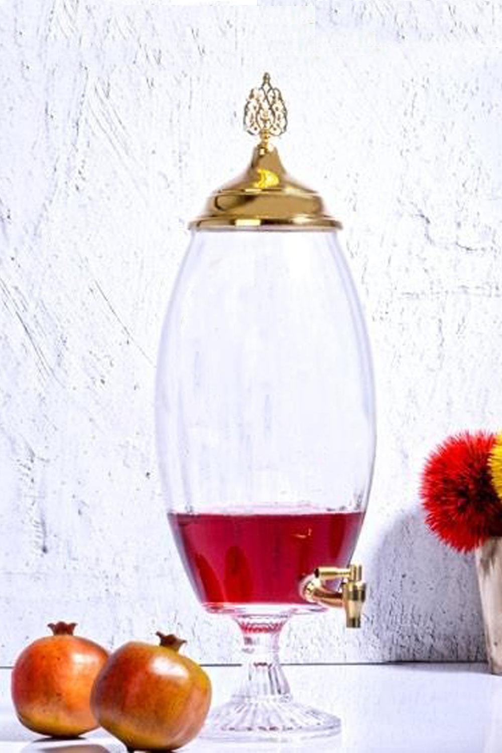 Alegre Glass Iznik Gold Şerbetlik 5 LT 12X50 CM