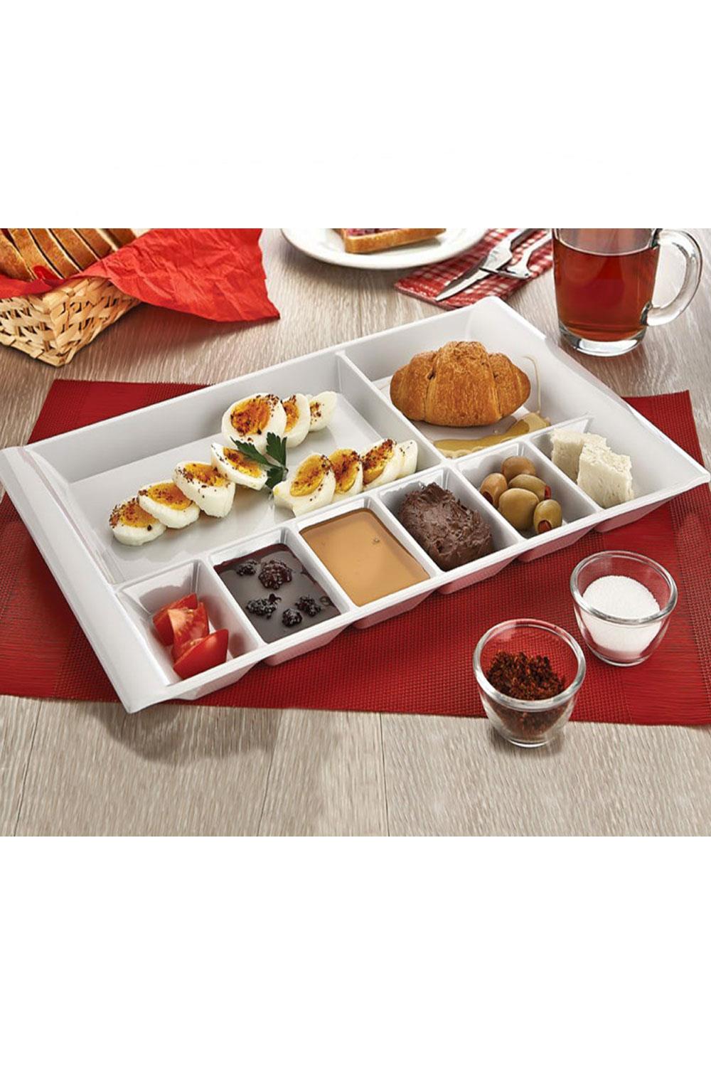 Külsan Thermoset 8 Bölmeli Self Servis Tabağı