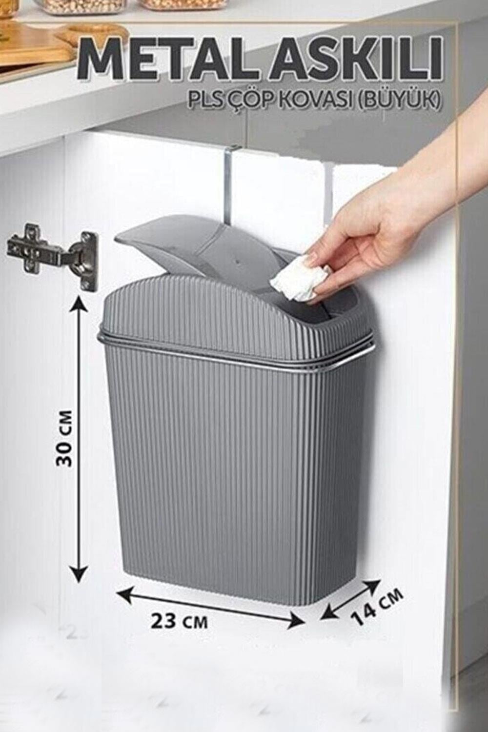 Metal Askılı Dolap Üstü Çöp Kovası 6 lt