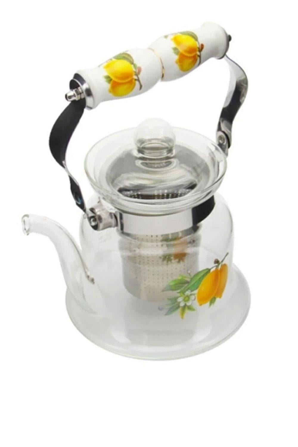 Paçi Porselen Saplı Isıya Dayanıklı Cam Demlik 1200 Ml