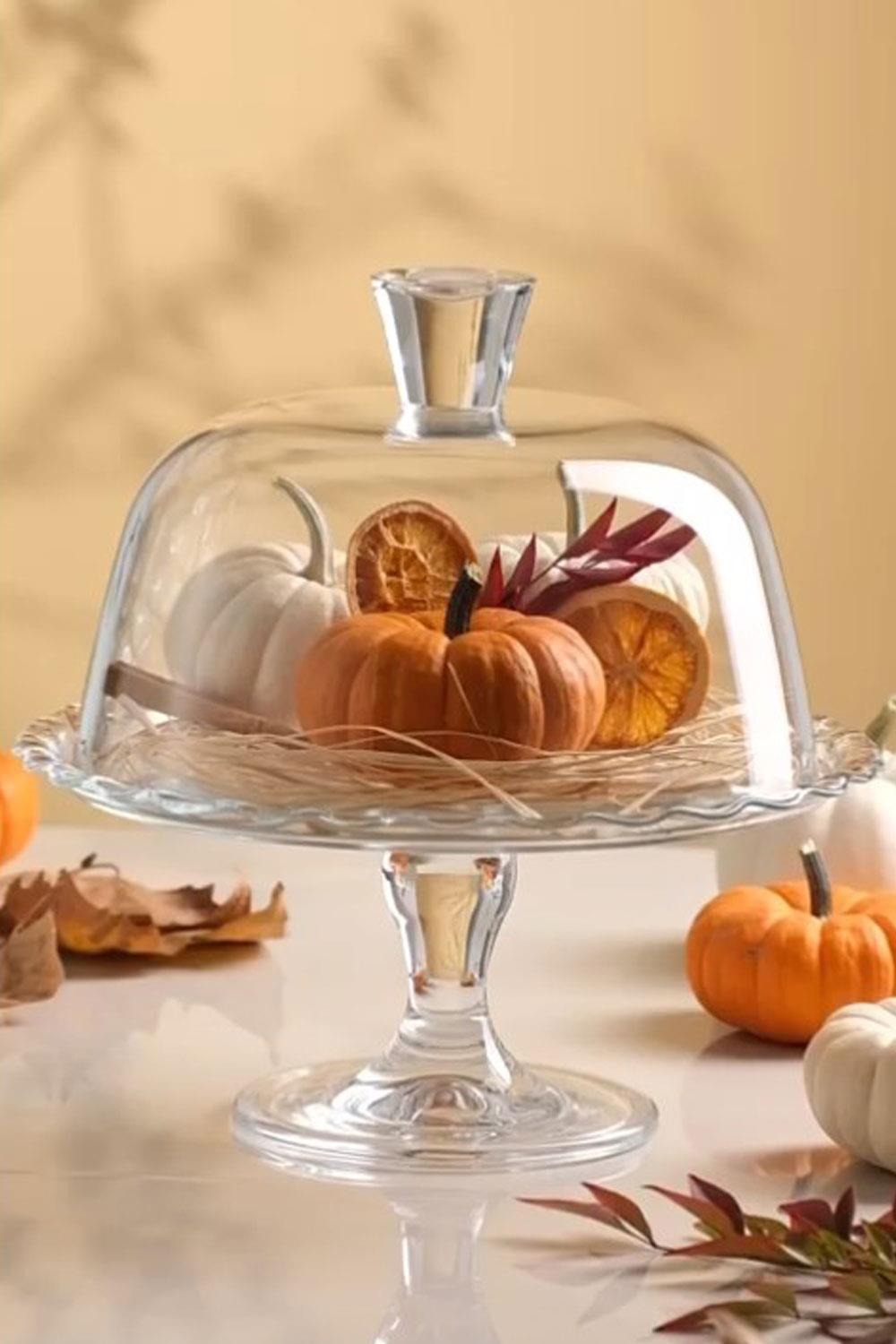 Paşabahçe 96952 Patisserie Ayaklı Kek Fanus Kapaklı Servis Tabağı