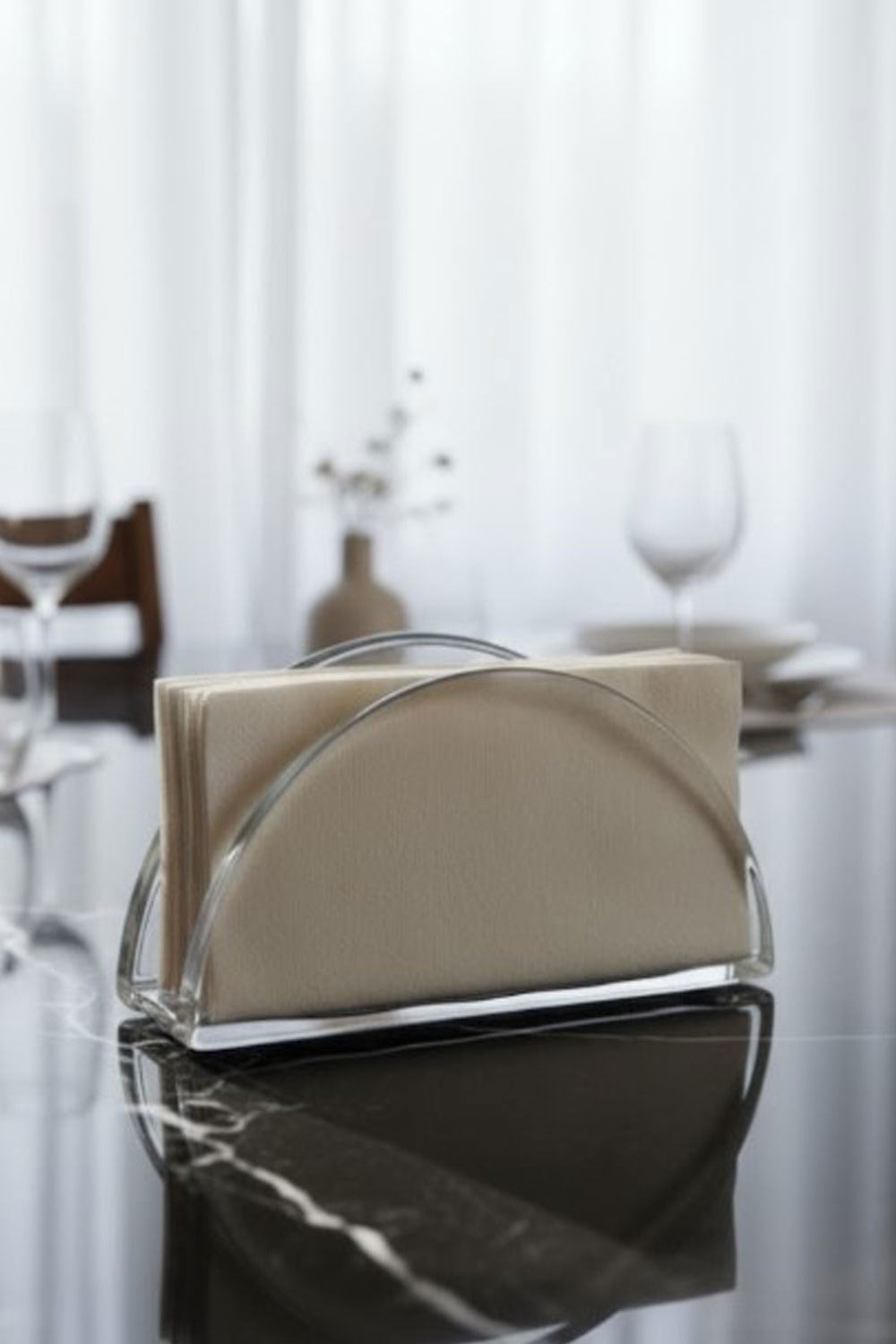 Paşabahçe Denizli Cam El İmalatı Kristal Prımavera Peçetelik 1 Adet 214779 24070