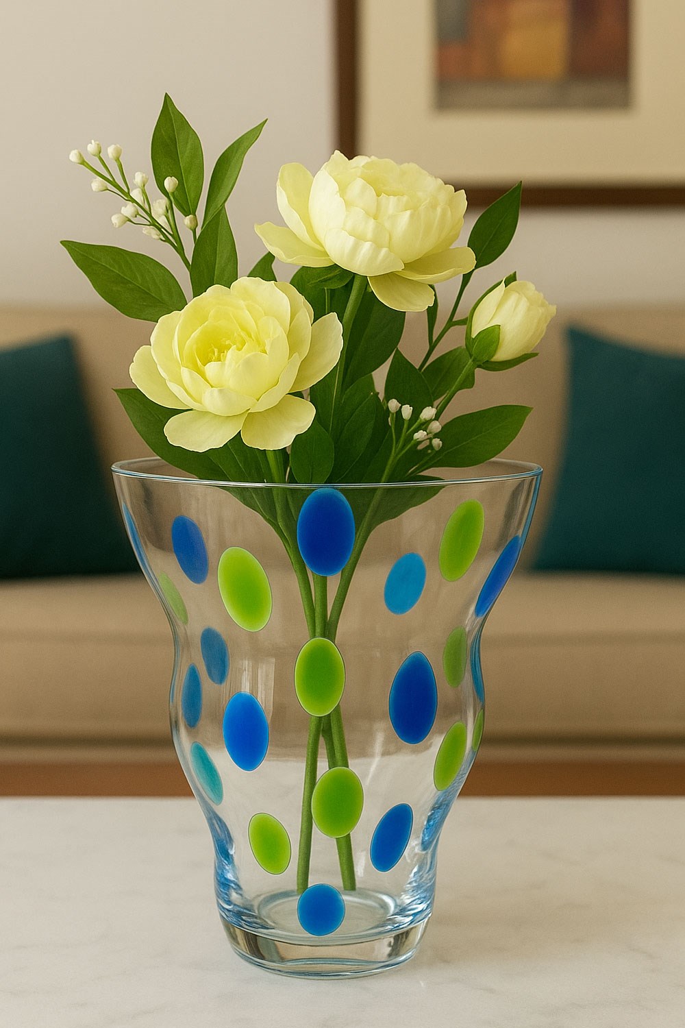 Paşabahçe El İmalatı Dekorlu Kristal Vazo 388907 16434