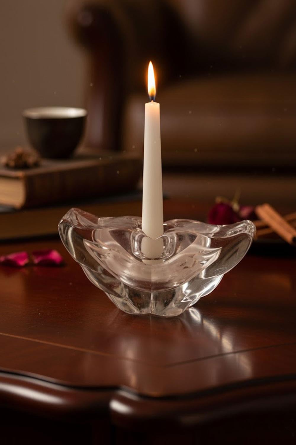 Paşabahçe El İmalatı İçi Dekorlu Kristal Melek Mumluk 1 Adet 25240