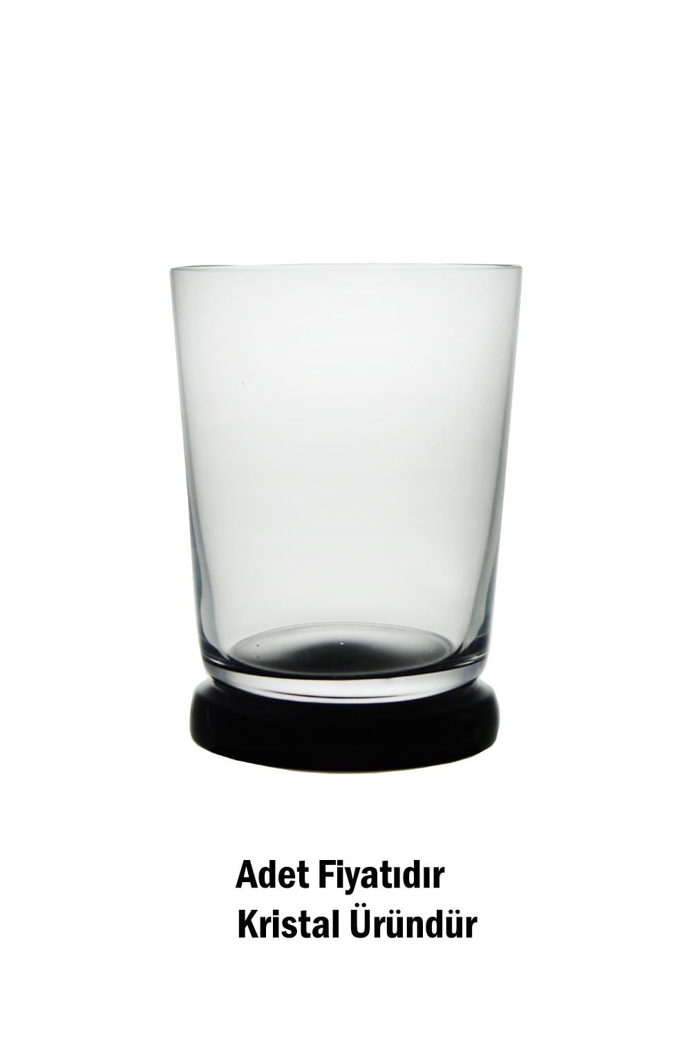 Paşabahçe El İmalatı Kristal Siyah Tabanlı Bardak 1 Adet 12959