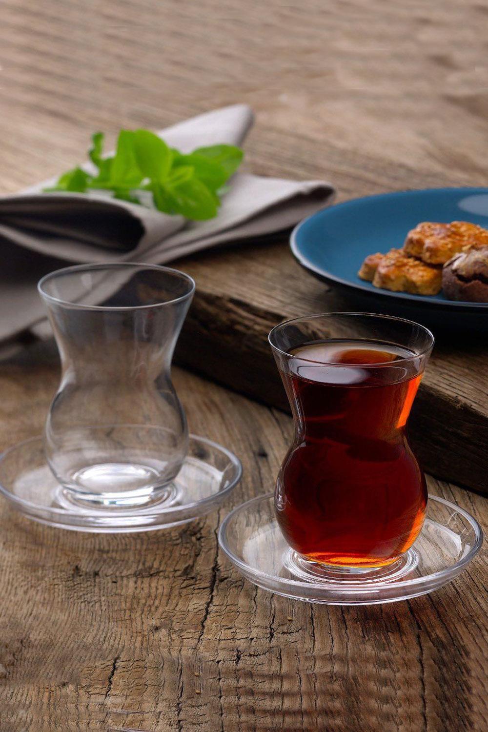 Paşabahçe Kristal  Beykoz Çay Seti 6 Kişilik 98942 12 Prç