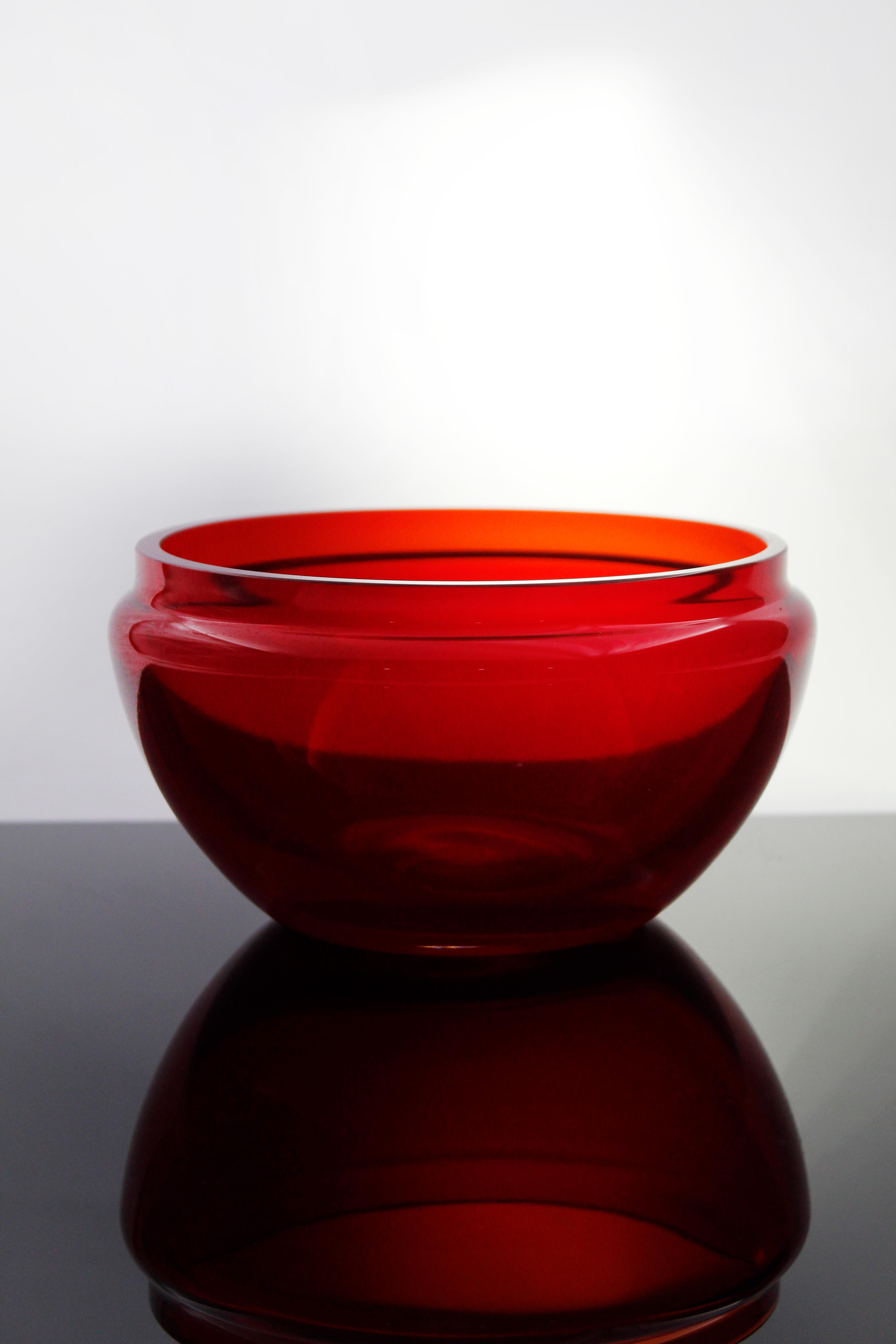 Paşabahçe Kristal Bordo Derin Kase 208640 18490  15x9.5 Cm