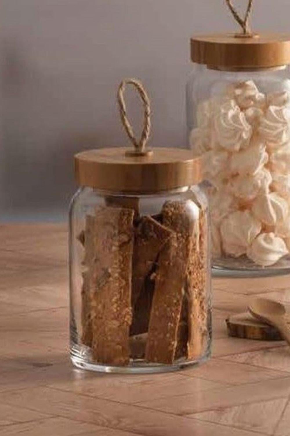 Paşabahçe Woody Bambu Kapaklı Kavanoz 6 Adet 43583 860 cc