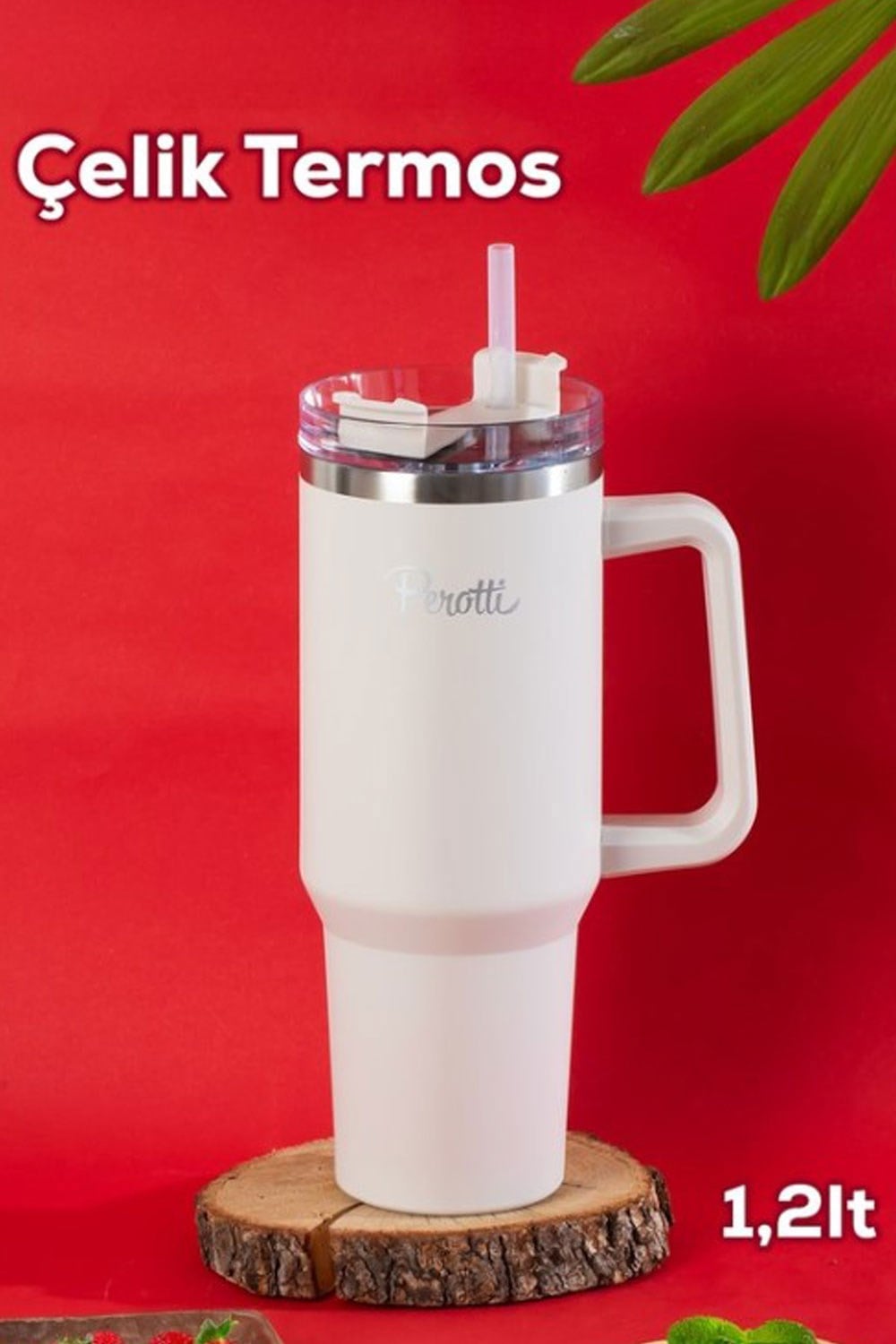 Perotti Colte V1 Paslanmaz Çelik Pembe Termos Bardak 1,2 Lt