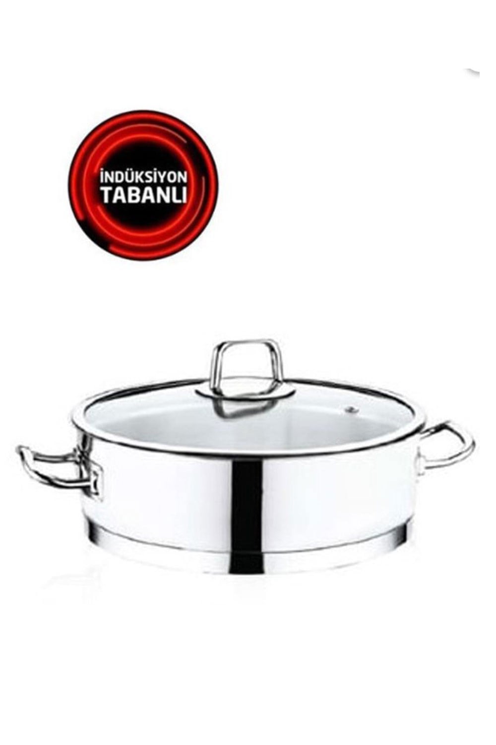 Safinox Vision 22x8 Cm İndiksiyon Basık Çelik Tencere