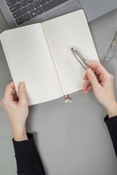 Büyük Boy Taba Deri Defter 13 x 21 Çizgili