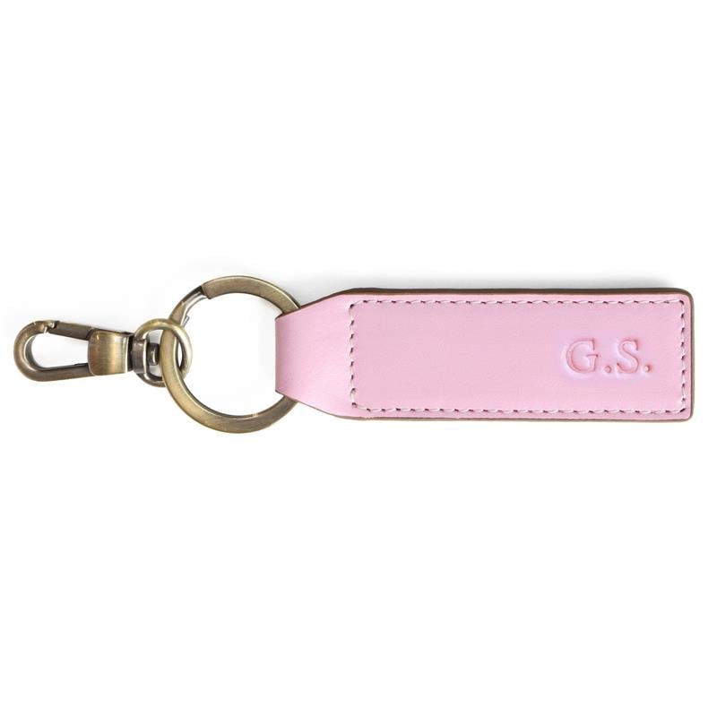 Açık Pembe Deri Valiz Etiketi ve Anahtarlık Hediye Kutusu