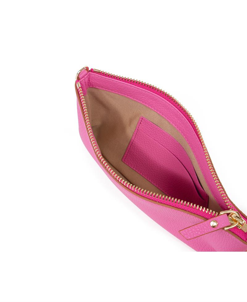 Askılı Deri Dikdörtgen Çanta Pembe