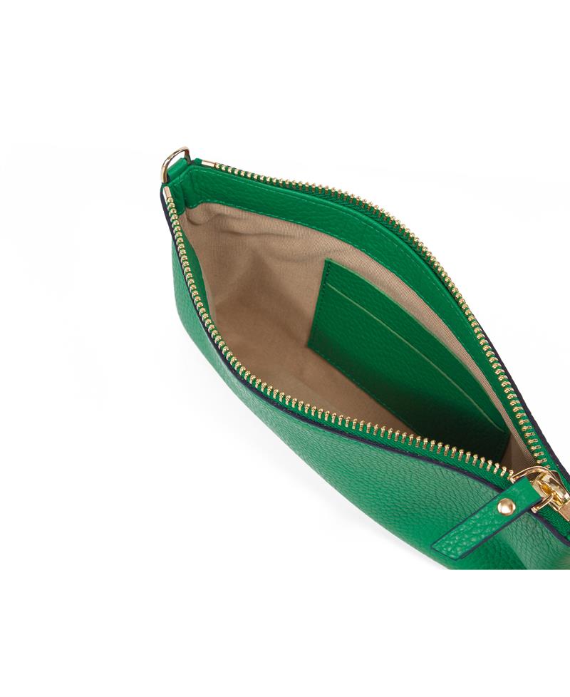 Askılı Deri Dikdörtgen Çanta Yeşil