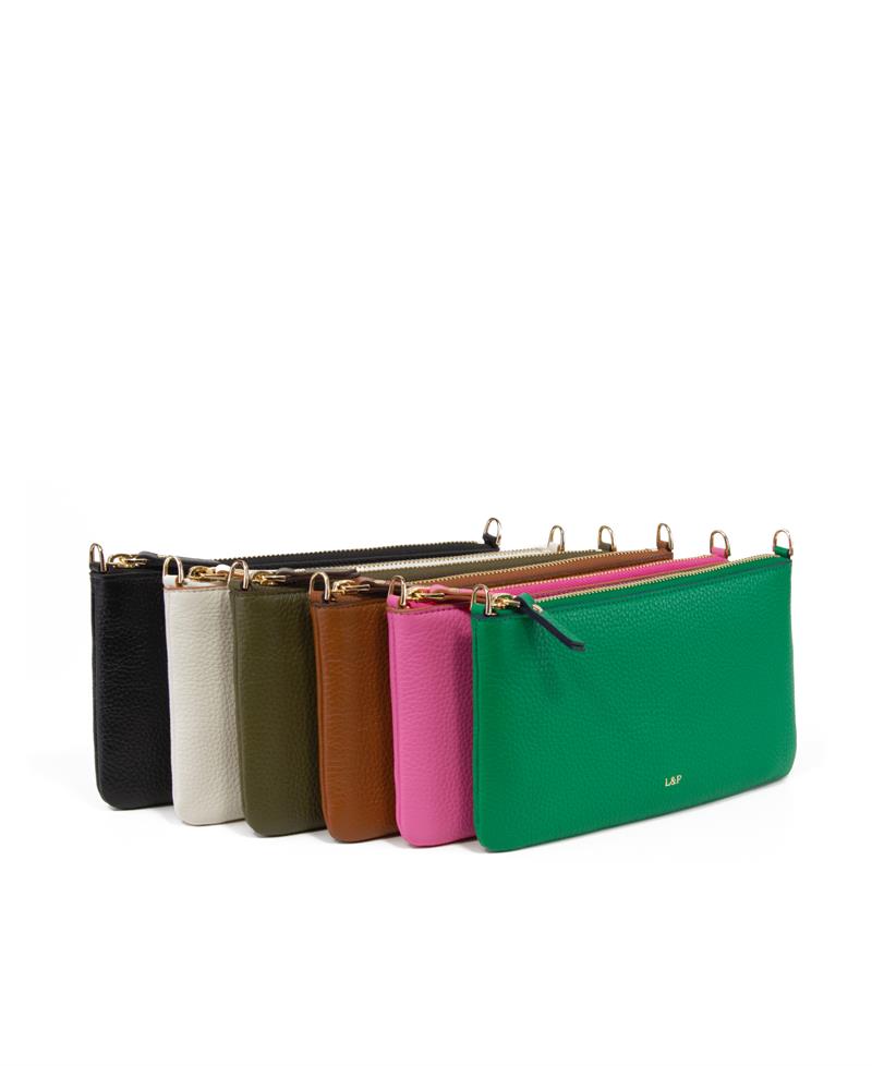 Askılı Deri Dikdörtgen Çanta Yeşil