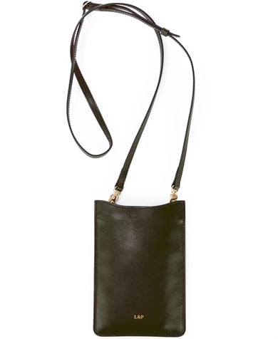 Askılı Deri Telefon Çantası Avokado