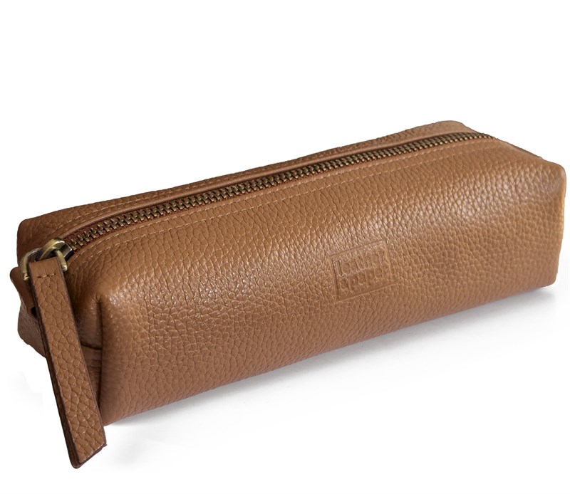 Deri Büyük Kalem Kutusu Taba