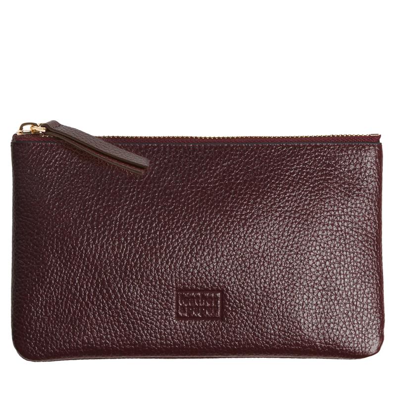 Deri Dikdörtgen Çanta Bordo