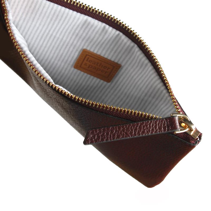 Deri Dikdörtgen Çanta Bordo