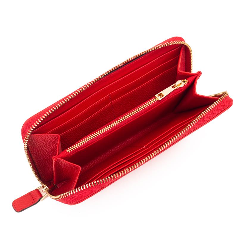 Deri Dikdörtgen Cüzdan Kırmızı