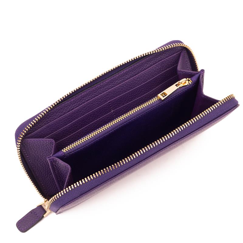 Deri Dikdörtgen Cüzdan Mor