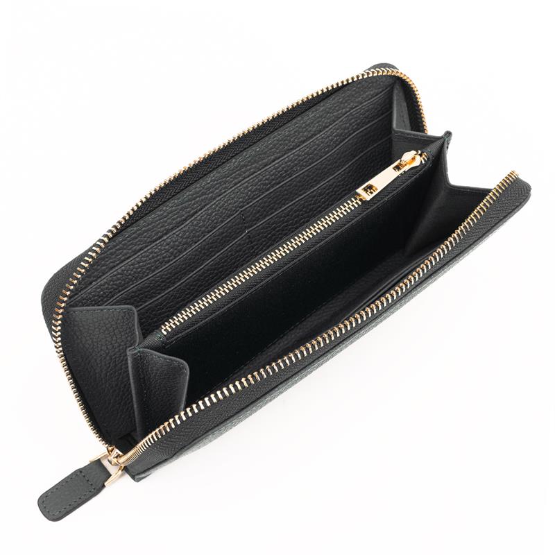 Deri Dikdörtgen Cüzdan Siyah