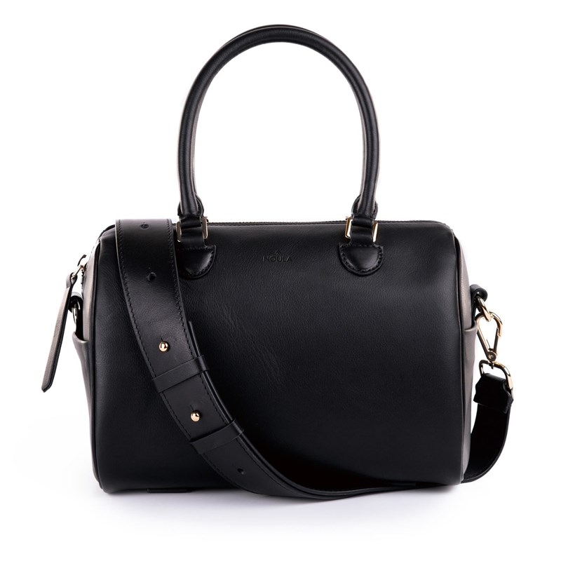 Deri Duffle Çapraz Çanta Siyah