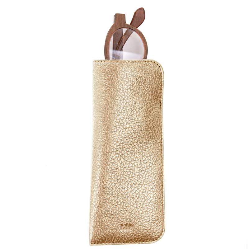 Deri Gözlük Kılıfı Dore