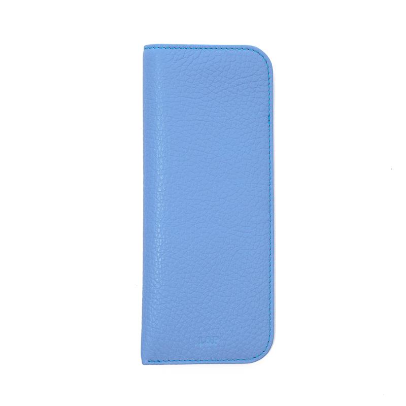 Deri Gözlük Kılıfı Leylak Mavi