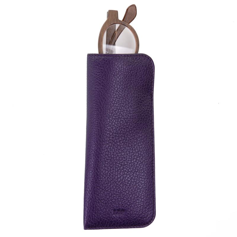 Deri Gözlük Kılıfı Mor