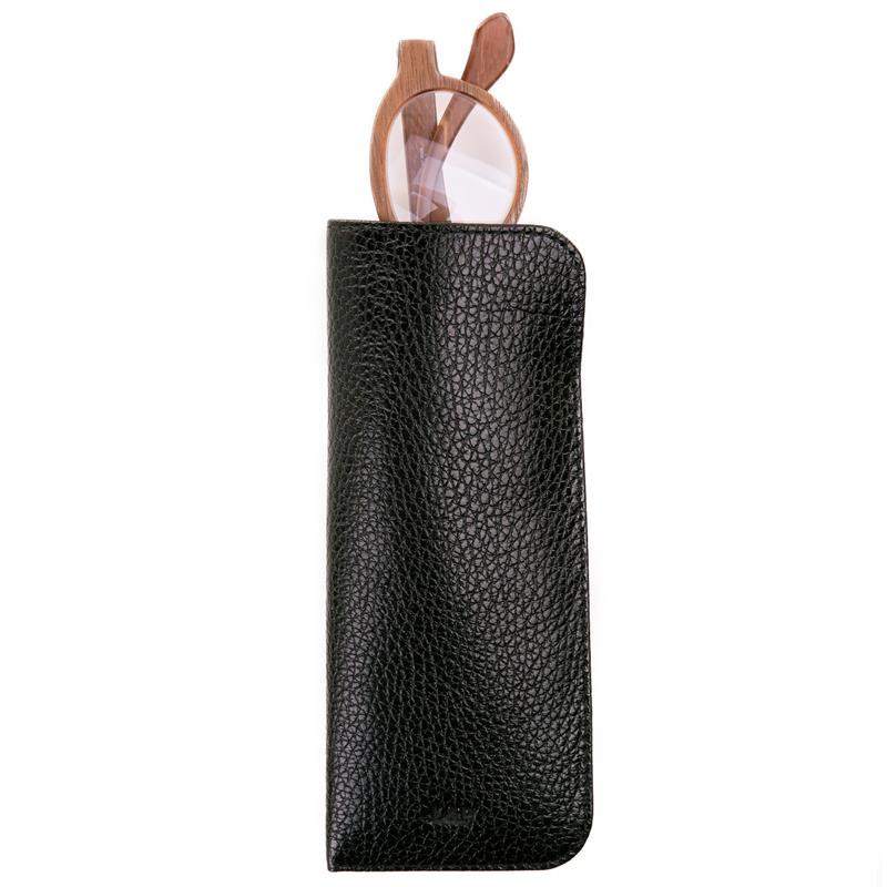 Deri Gözlük Kılıfı Siyah