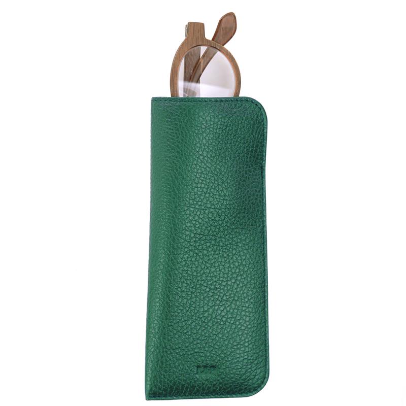 Deri Gözlük Kılıfı Zümrüt Yeşil